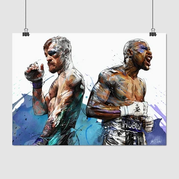 Постер Конор Макгрегор, Флойд Мейвезер, Conor McGregor, Floyd Mayweather, A3 30×41 см (id4735)