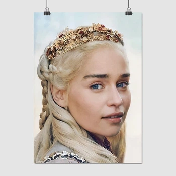 Постер Игра Престолов, Дейенерис Таргариен, Эмилия Кларк, GoT, Game of Thrones, A3 42×30 см (id2827)