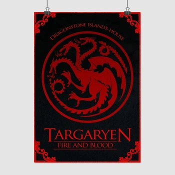 Постер Игра Престолов, Дом Таргариенов, GoT, Game of Thrones, A3 42×30 см (id1533)