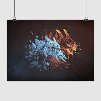Постер Дота 2, ТХД, Джакиро, Jakiro, Two Head Dragon, Dota 2, плакат для геймера, A3 30×42 см (id2326)