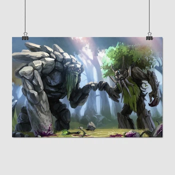 Постер Дота 2, весёлые деревья, Dota 2, плакат для геймера, A3 28×42 см (id0388)