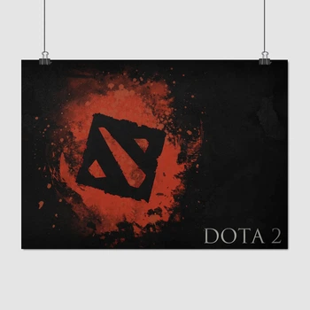 Постер Дота 2, лого, Dota 2, плакат для геймера, A3 30×42 см (id1121)