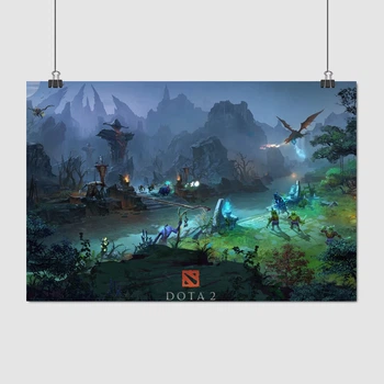 Постер Дота 2, встреча на миде, Dota 2, плакат для геймера, A3 28×42 см (id0387)