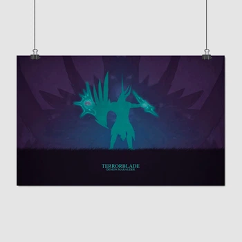 Постер Дота 2, Террорблейд, мінімалістичний, Terrorblade, Dota 2, плакат для геймера, A3 26×42 см (id2025)