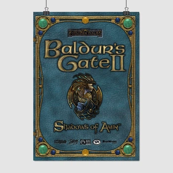 Постер Врата Балдура 2: Тени Амна, Baldur's Gate 2: Shadows of Amn (2000), A3 42×30 см (id6517)