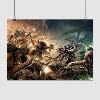 Постер Вархаммер 40000, Тираниды и Ультрамарины, Warhammer 40000, A3 30×42 см (id1318)