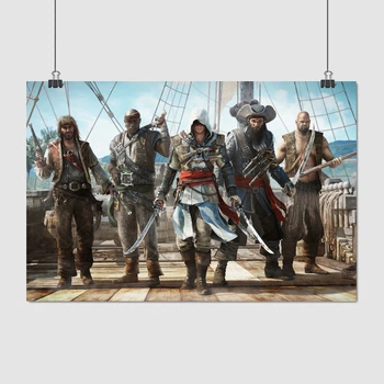 Постер Кредо ассасина, Assassin’s Creed IV: Black Flag, пираты, плакат для геймера, A3 28×42 см (id0694)