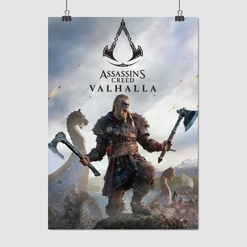 Постер Кредо ассасина, Вальгалла, Assassin's Creed, Valhalla, декор комнаты геймера, A3 42×30 см (id4391)