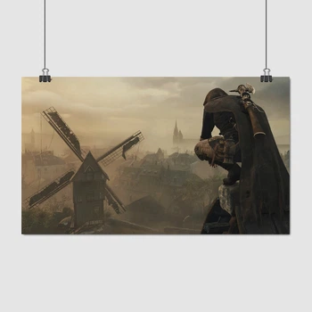 Постер Кредо ассасина, мельница, Assassin's Creed, A3 25×42 см (id0698)