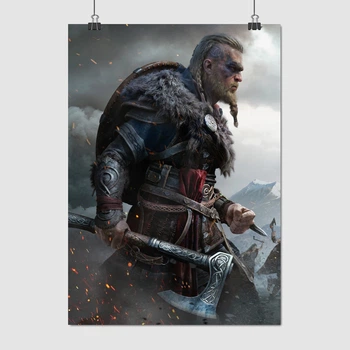 Постер Кредо ассасина, Вальгалла, Assassin's Creed, Valhalla, декор комнаты геймера, A3 42×30 см (id4393)