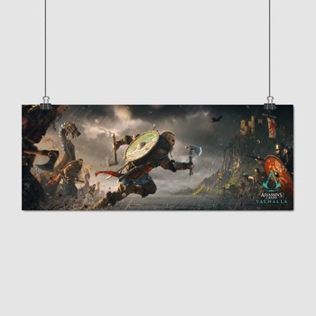 Постер Кредо ассасина, Вальгалла, Assassin's Creed, Valhalla, плакат для геймера, A2 23×60 см (id4688)