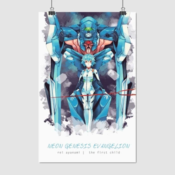 Постер Евангелион, Рей Аянами, Neon Genesis Evangelion, A3 42×27 см (id5043)