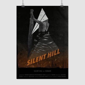 Постер Сайлент Хілл, Пірамідоголовий, Silent Hill, Pyramid Head, A3 42×30 см (id1395)