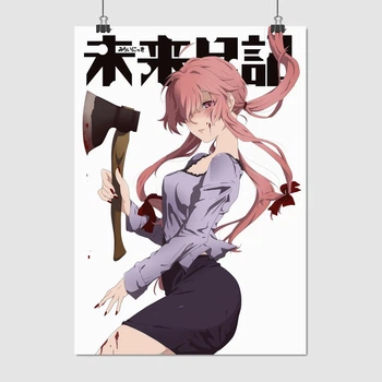 Постер Дневник будущего, Mirai Nikki, Future Diary, A3 42×30 см (id5329)