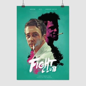 Постер Бойцовский клуб, Fight Club (1999), культовое кино, A3 42×30 см (id0673)