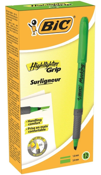 Набір маркерів BIC Highlighter Grip 12 шт Зелений (0070330330986)