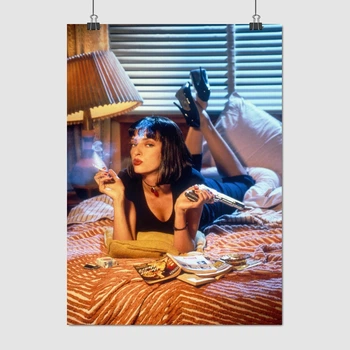 Постер Криминальное чтиво, Ума Турман, Pulp Fiction (1994), A3 42×30 см (id3404)