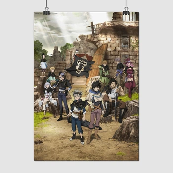 Постер Чёрный клевер, Black Clover, A3 42×30 см (id5287)