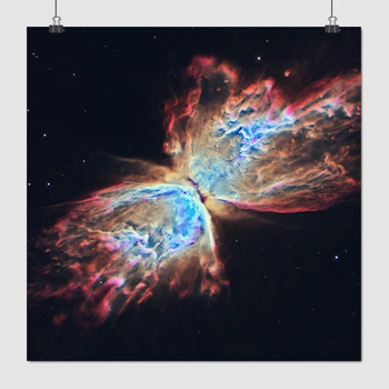 Постер Туманність Метелик, NGC 6302, Butterfly Nebula, A3 30×30 см (id6387)