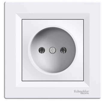 Розетка Schneider Electric Asfora без заземления белая EPH3000121