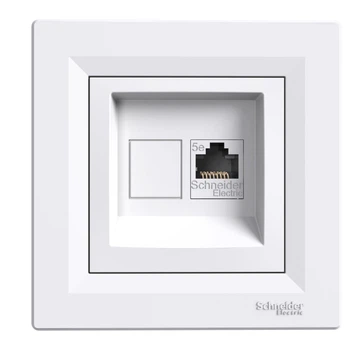 Компьютерная розетка Schneider Electric Asfora RJ45 кат. 5Е UTP белая EPH4300121