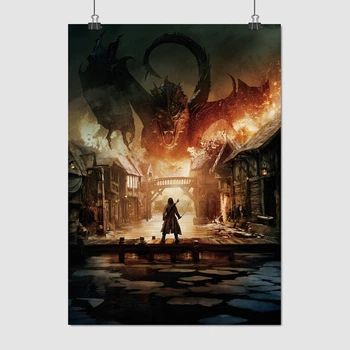 Постер Властелин колец, лучник Бард и дракон, Hobbit, Lord Of The Rings, A3 42×30 см (id1979)