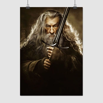 Постер Властелин колец, Гендальф с мечём, Lord Of The Rings, A3 42×30 см (id2689)