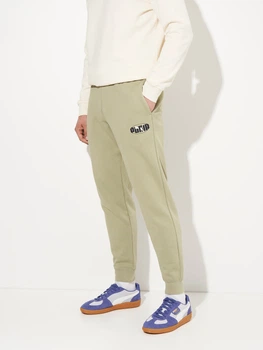 Спортивні штани утеплені чоловічі Puma Essentials Graphics 68818282 M Lux Army (4069156535824)