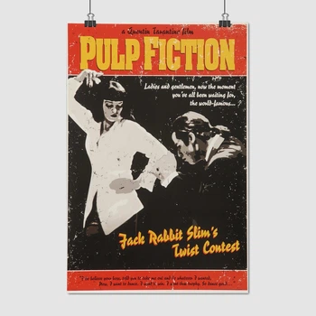 Постер Криминальное чтиво, Pulp Fiction, Twist Contest, культовое кино, Тарантино, A3 42×28 см (id3460)