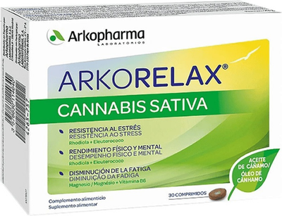 Харчова добавка Arkopharma Cannabis Sativa зниження стресу 30 таблеток (3578830114640)