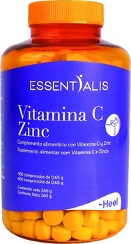 Харчова добавка Heel Essentialis Vitamin C Zinc 400 таблеток (8429949196025)