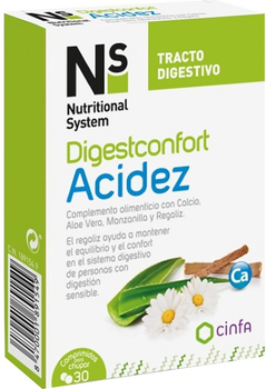 Suplement diety NS Cynfa Nutritional System Digestcomfort Acidez 30 tabletek (8470001891549)