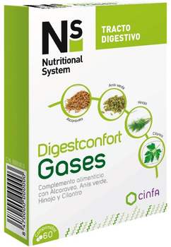 Suplement diety NS Cynfa Nutritional System Digestcomfort Gases 60 tabletek (8470001851338)