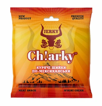 Шейки куриные сырокопчёные «По-мексикански» ТМ Ch!arky, 100 г, закуски под пиво, мясной деликатес