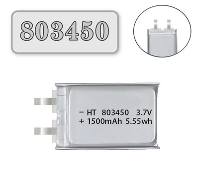 Акумулятор літій-іонний полімерний Li-Pol 803450 1500 mAh 3.7V 5.55Wh (під пайку)