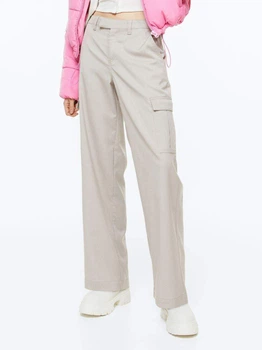 Брюки женские H&M 1115302001c33 42 Бежевые (KC1000000052870)