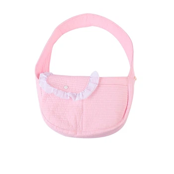 Слінг перенесення Lesko SY-2022-0502 Pink M (40*11*26 см) для котів та собак