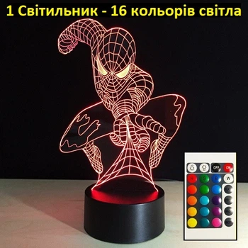 Дизайнерские 3D светильники, Человек Паук