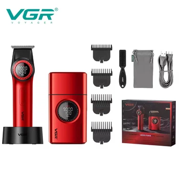 Комплект VGR 2 в 1 V-977&V-377 RED, триммер и шейвер
