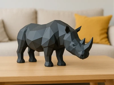 Статуетка "Носоріг" Low Poly. Aivory