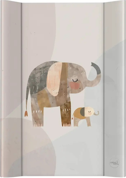Mata do przewijania Ceba Baby Basic miękka profilowana Elephant family 50 x 70 cm (5907672345291)