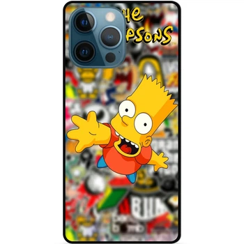 Чехол силиконовый бампер Candy для Iphone 14 Pro Max с рисунком Симпсоны Simpsons Бард