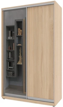 Шкаф-купе двухдверный Matro (Luxe Studio) ДСП/Зеркало 140 х 60 х 240 см Дуб Сонома (14814235-926)