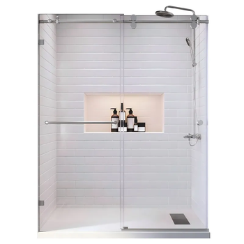 Двері в нішу Koer SR SD06-140×220-TR-01 прозоре скло Easy Clean 8мм, хром (KR5368)