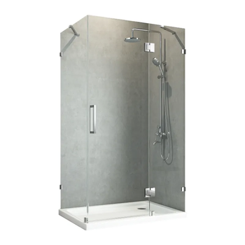 Бічна стінка до кабіни Koer SR SW04-90x200-TR-07 прозоре скло Easy Clean 10мм, графіт (KR5391)