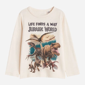 Детский лонгслив для мальчика H&M 1063805004c31 92 см Бежевый (KC1000000053224)