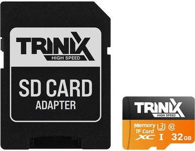 Карта памяти TriniX microSDHC 32GB UHS-I U3 V30 + SD-адаптер (90-00034)
