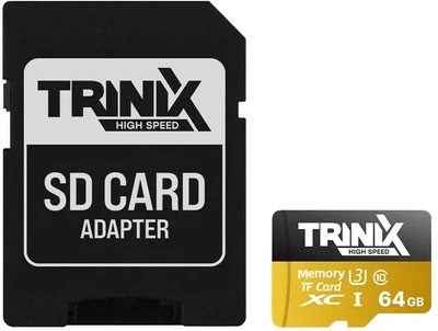 Карта памяти TriniX microSDXC 64GB UHS-I U3 V30 + SD-адаптер (90-00035)