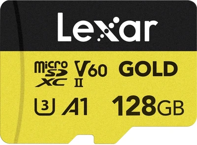 Карта памяти Lexar Professional Gold microSDXC 128GB UHS-II U3 V60 (LMSGOLD128G-BNNNG)
