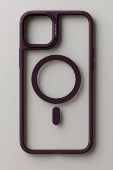 Чохол Metal Matte Case with Magnetic Ring iPhone 13/14 (maroon)